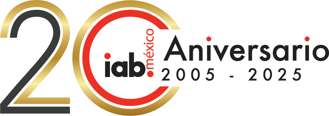 Logotipo del 20 aniversario de IAB México